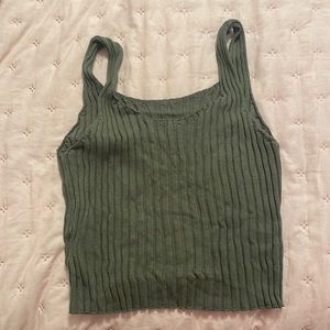 Green crop top, size small